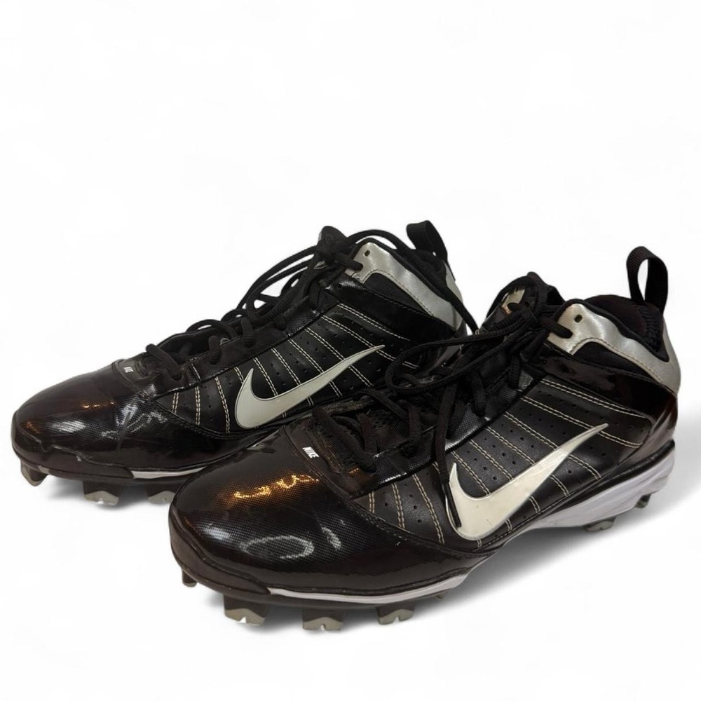 Nike Baseball Cleats Men's Size 11.5 Black White Diamond Elite MCS 414989-012